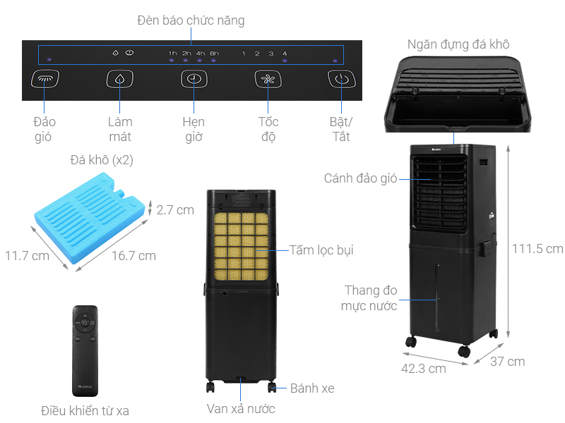 Quạt điều hòa không khí Gree KSWK-6001DgL - Hàng chính hãng