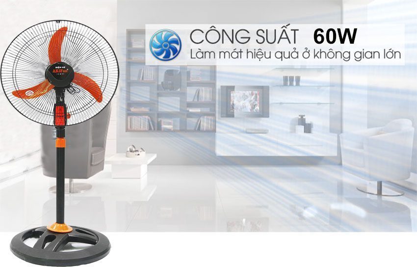 Quạt đứng B500 AkiFan D118 - Hàng chính hãng