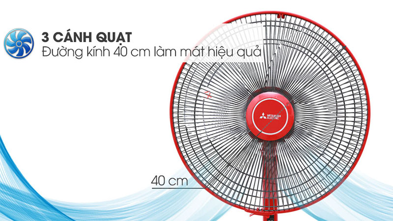 Quạt đứng Mitsubishi Electric LV16S-RA (CY-RD/ CY-GY) - Hàng chính hãng