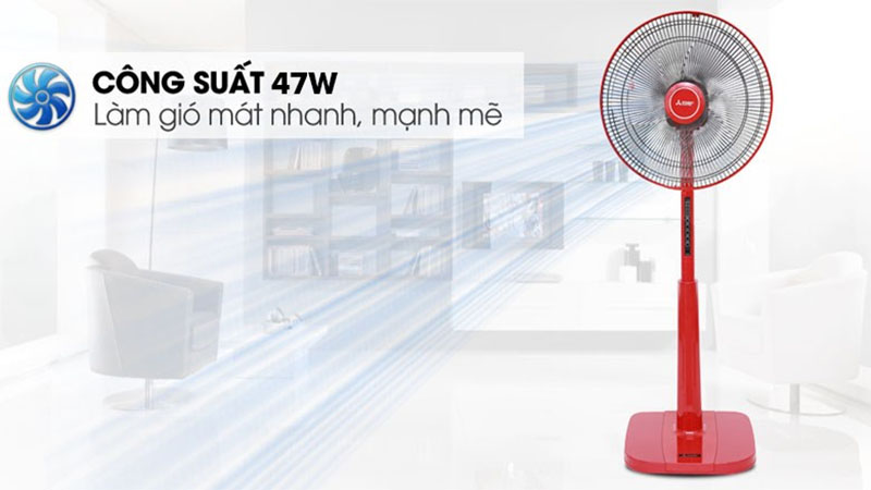 Quạt đứng Mitsubishi Electric LV16S-RA (CY-RD/ CY-GY) - Hàng chính hãng
