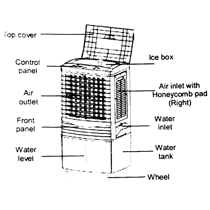 Quạt hơi nước JC669 - Hàng chính hãng