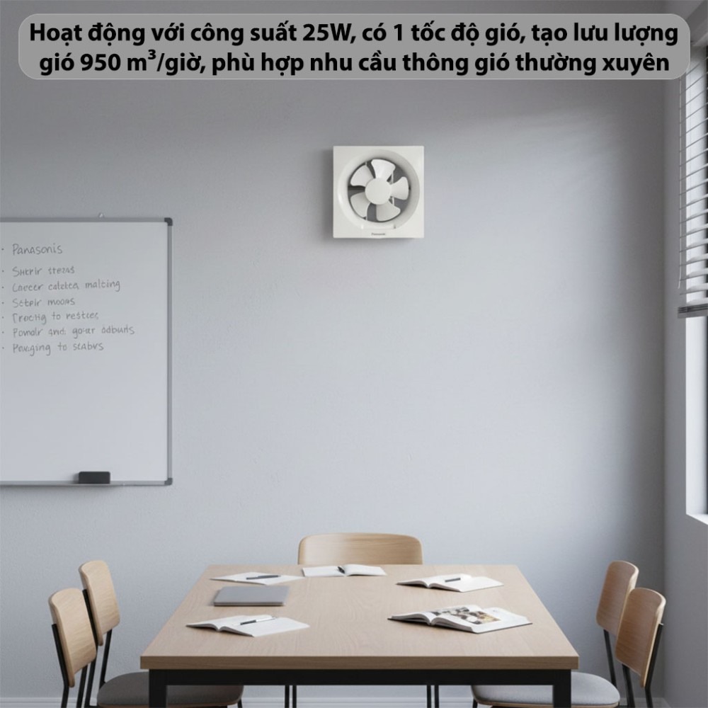 Quạt hút gắn tường 1 chiều Panasonic FV-25AU1 - Hàng chính hãng