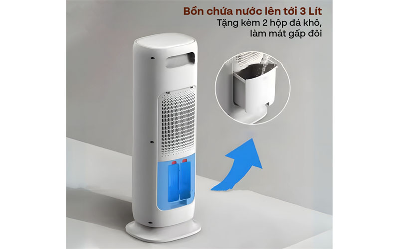 Quạt làm mát, sưởi ấm và tạo ẩm 4 mùa Fujihome AC01 - Hàng chính hãng