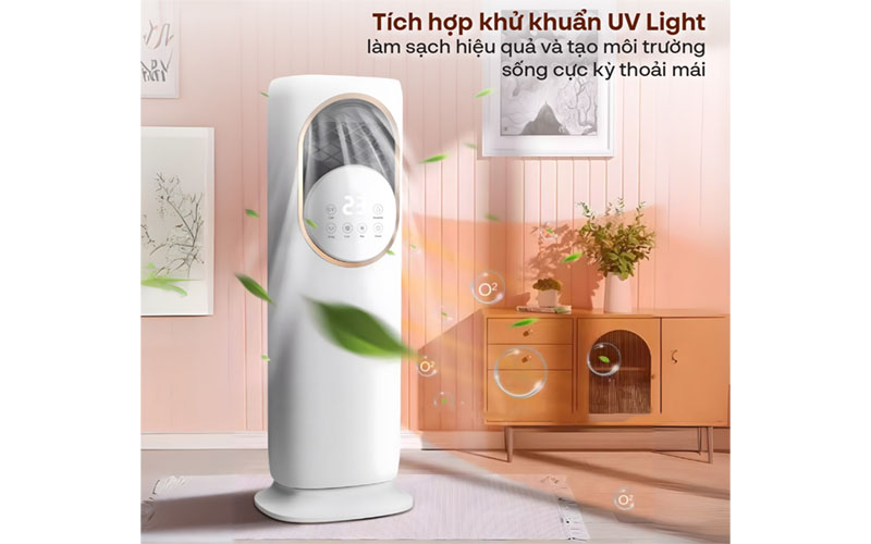 Quạt làm mát, sưởi ấm và tạo ẩm 4 mùa Fujihome AC01 - Hàng chính hãng