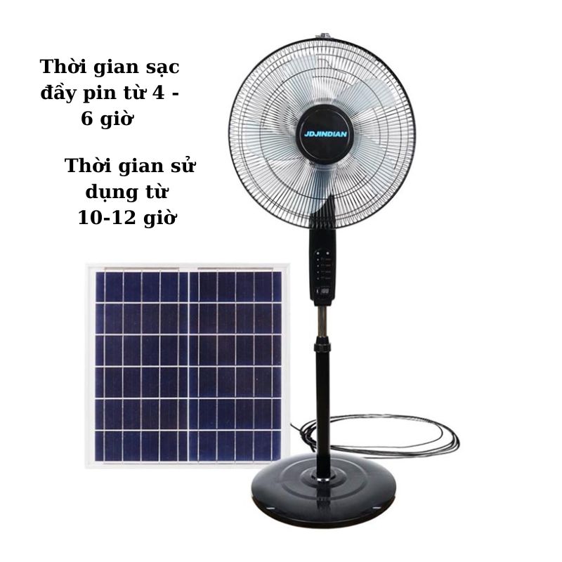 Quạt năng lượng mặt trời Jindian JD-S88 - Hàng chính hãng