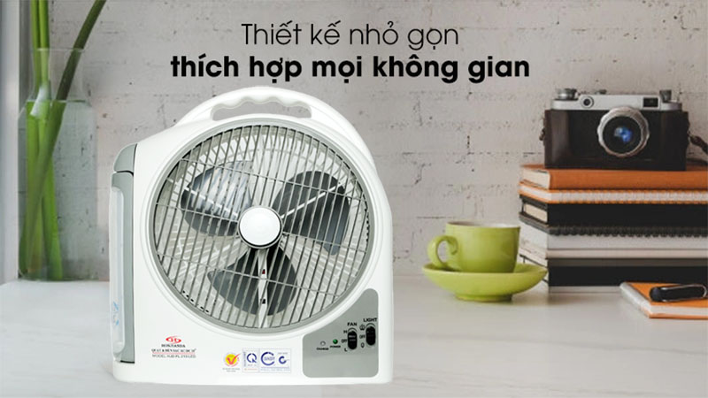 Quạt sạc tích điện Honjianda HJD-FL 213LED (1 Bình 6V-5Ah) - Hàng chính hãng