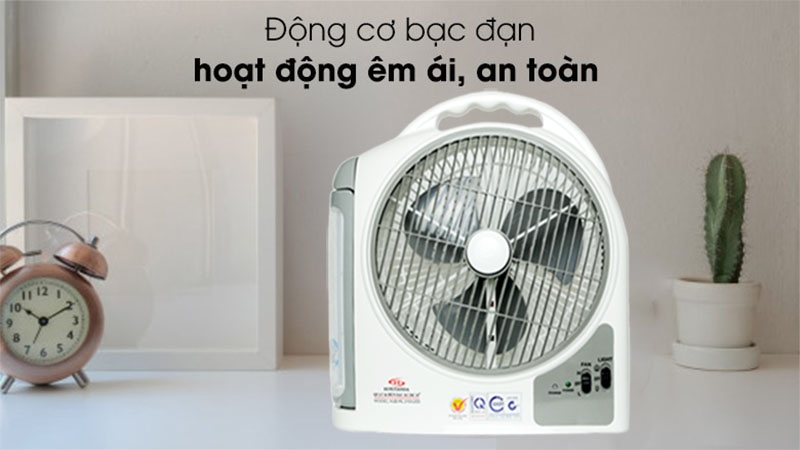 Quạt sạc tích điện Honjianda HJD-FL 213LED (1 Bình 6V-5Ah) - Hàng chính hãng