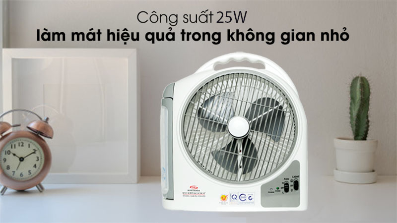 Quạt sạc tích điện Honjianda HJD-FL 213LED (1 Bình 6V-5Ah) - Hàng chính hãng