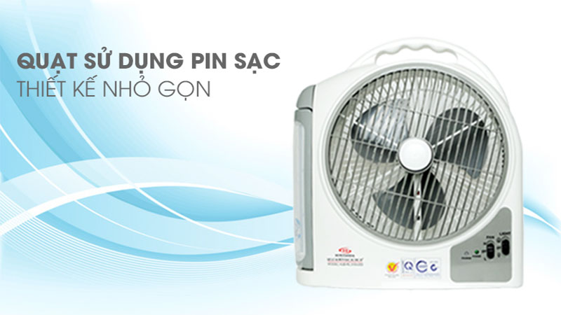 Quạt sạc tích điện Honjianda HJD-FL 213LED (2 Bình 6V-5Ah) - Hàng chính hãng