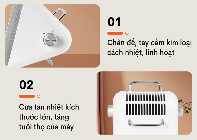 Quạt sưởi gốm để bàn Fujihome FH1100 - Hàng chính hãng