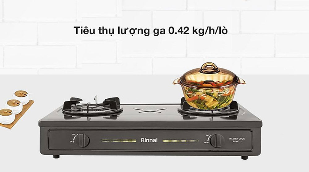 Bếp ga đôi Rinnai RV-MC27BE - Hàng chính hãng