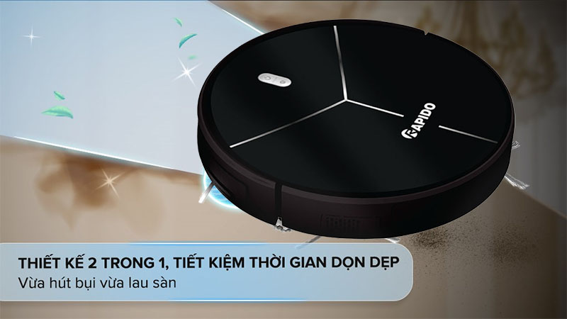 Robot hút bụi lau nhà Rapido Hecquyn 1 - Hàng chính hãng