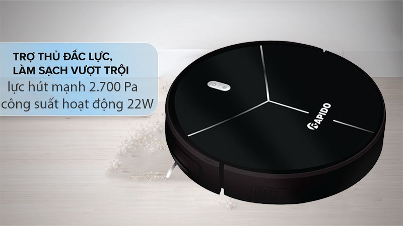Robot hút bụi lau nhà Rapido Hecquyn 1 - Hàng chính hãng
