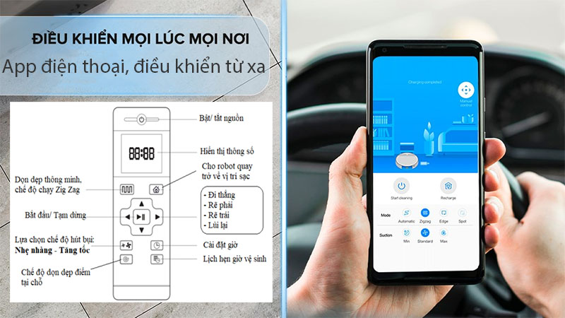 Robot hút bụi lau nhà Rapido Hecquyn 1 - Hàng chính hãng