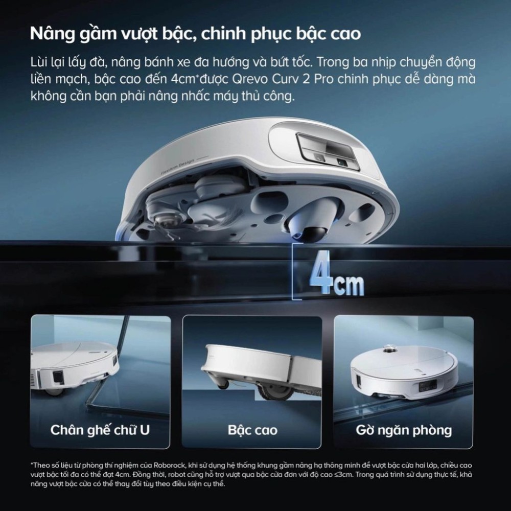 Robot hút bụi lau nhà Roborock Qrevo Curv 2 Flow  - Hàng chính hãng