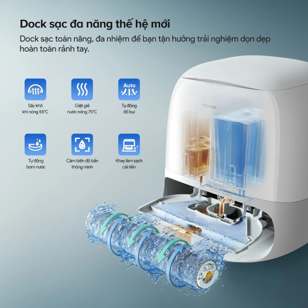 Robot hút bụi lau nhà Roborock Qrevo Curv 2 Flow  - Hàng chính hãng