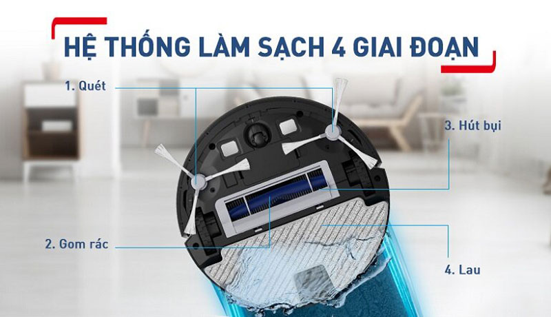 Robot hút bụi lau nhà Tefal RG7865WH - Hàng chính hãng