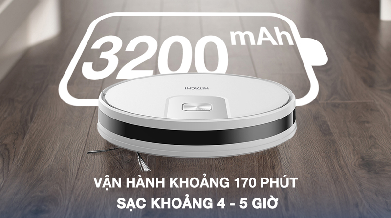 Robot hút bụi lau nhà Hitachi RV-X15N - Hàng chính hãng