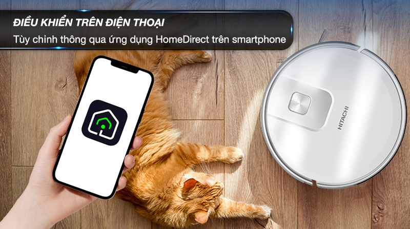 Robot hút bụi lau nhà Hitachi RV-X15N - Hàng chính hãng