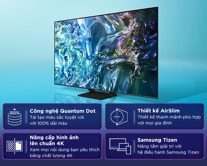Smart Tivi QLED Samsung 4K 75 inch QA75Q60DA - Hàng chính hãng