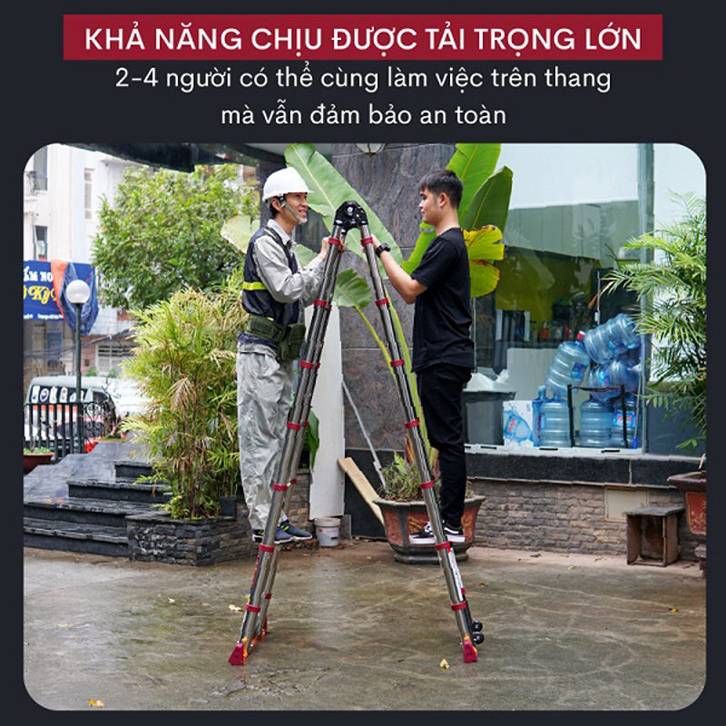 Thang inox rút gọn chữ A Fujihome TLA08IR - Hàng chính hãng