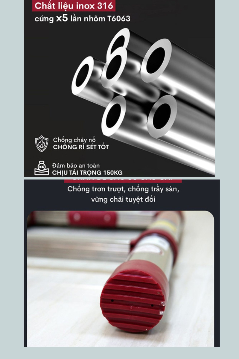 Thang inox rút gọn Fujihome TLI540IR - Hàng chính hãng