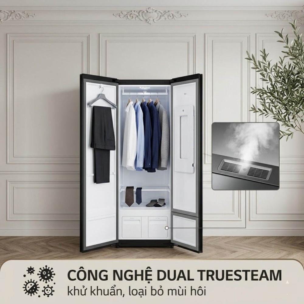 Tủ chăm sóc quần áo thông minh LG Styler SC5GMR80H - Hàng chính hãng