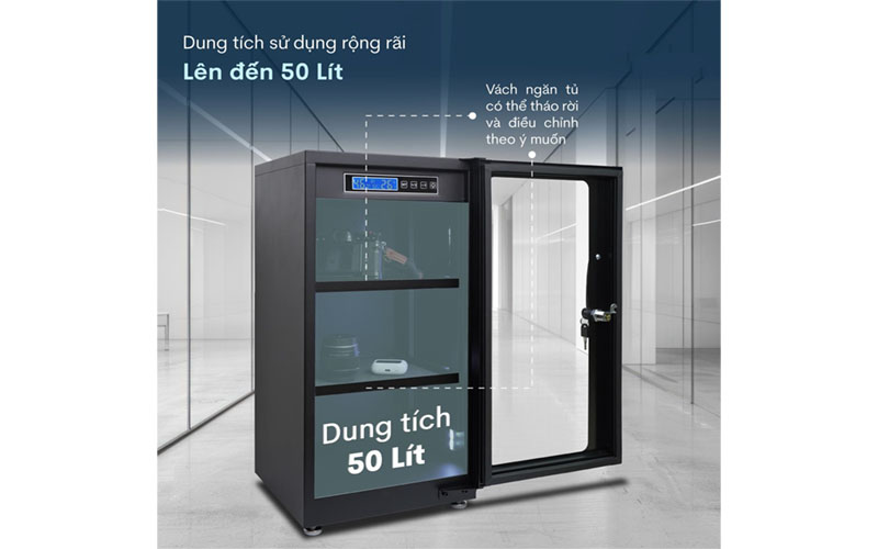 Tủ chống ẩm Fujihome DC-50E - Hàng chính hãng
