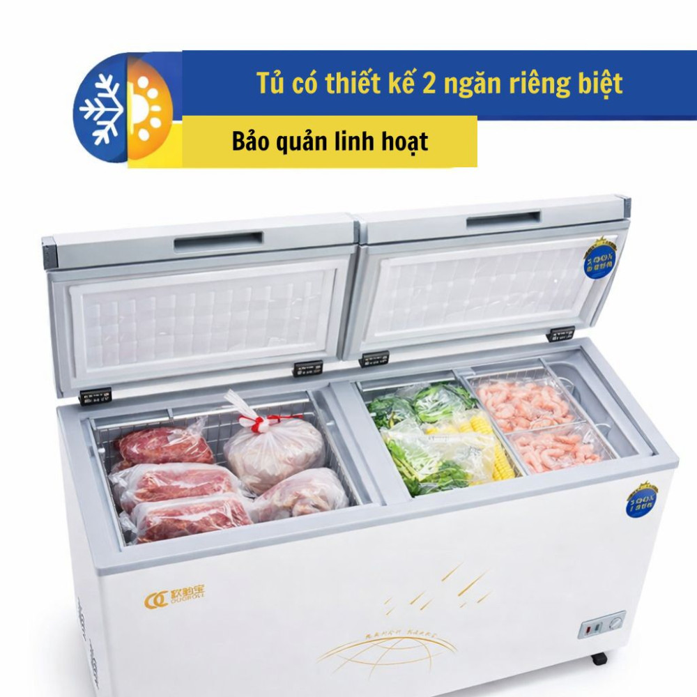 Tủ đông 2 ngăn Oucboll BCD-268 - Hàng chính hãng