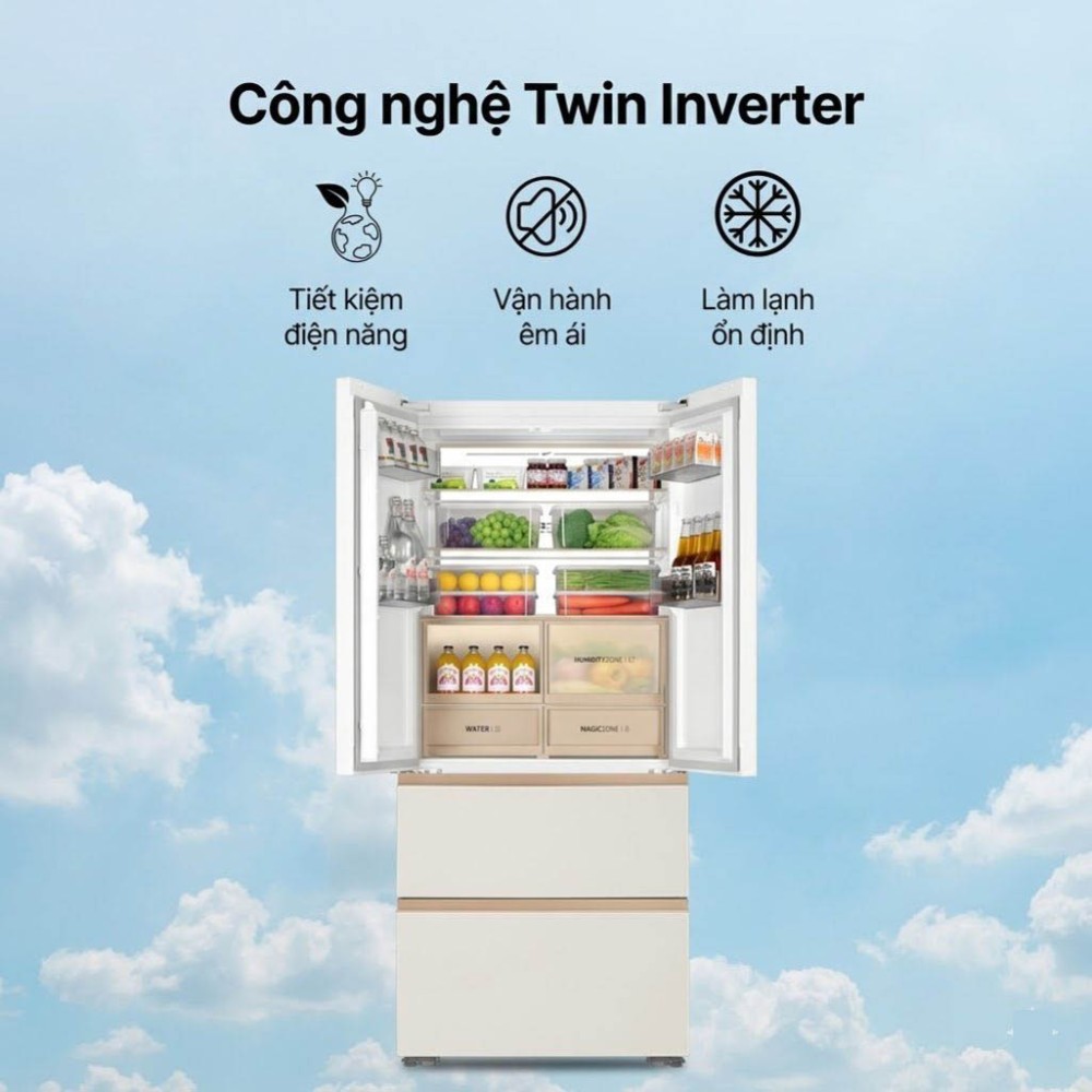 Tủ lạnh Aqua Inverter 515 lít AQR-MA590XA(MC)U1 - Hàng chính hãng