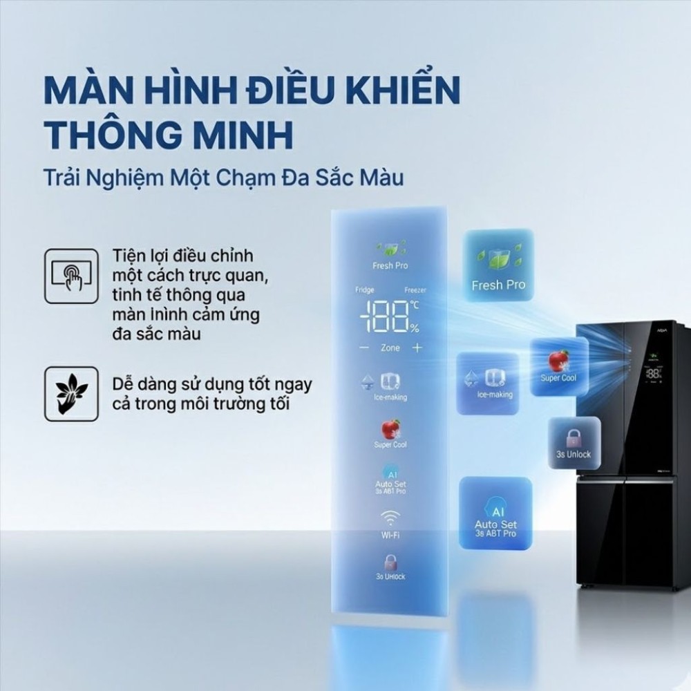 Tủ lạnh Aqua Inverter 529 Lít AQR-M600XA(GB) - Hàng chính hãng