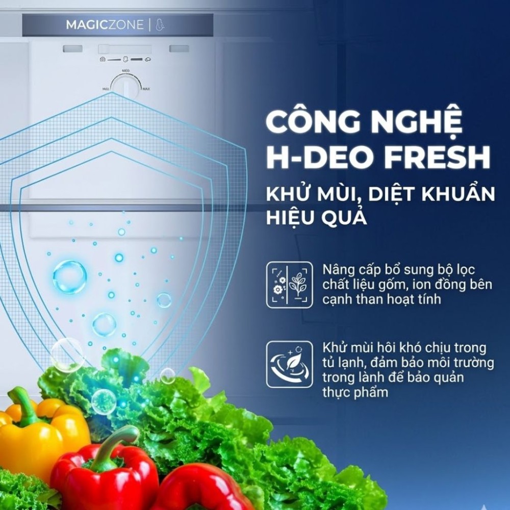 Tủ lạnh Aqua Inverter 283 lít AQR-T305FA(LB) - Hàng chính hãng