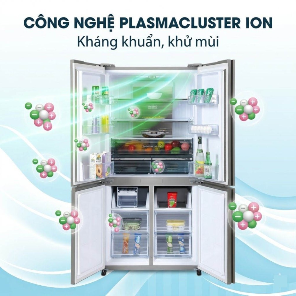 Tủ lạnh Sharp Inverter 572 lít SJ-FXP650VG-SL - Hàng chính hãng