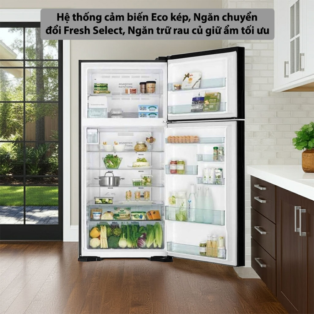 Tủ lạnh Hitachi Inverter 550 lít R-FG690PGV7X(GBK) - Hàng chính hãng