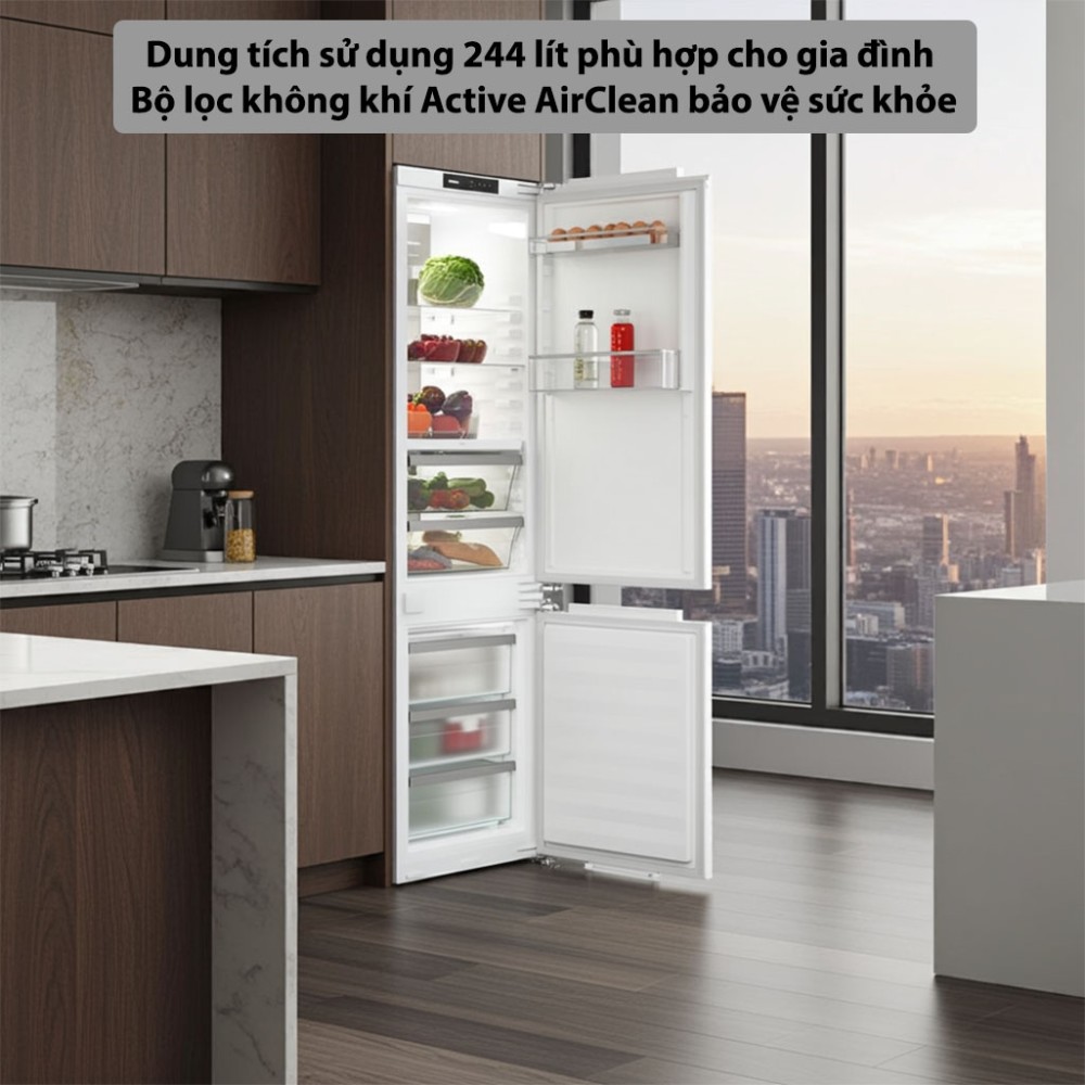 Tủ lạnh âm tủ Miele 244 lít KFN 7744C 125 Gala Ed - Hàng chính hãng
