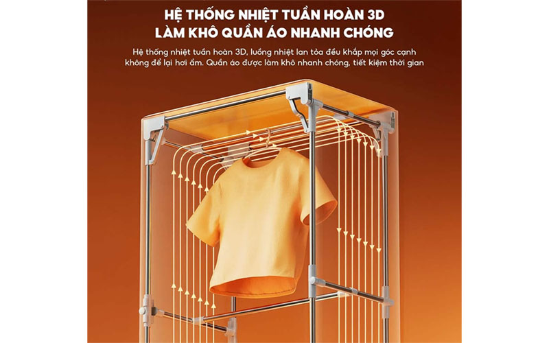 Tủ sấy quần áo Bear PCD-4H12G - Hàng chính hãng