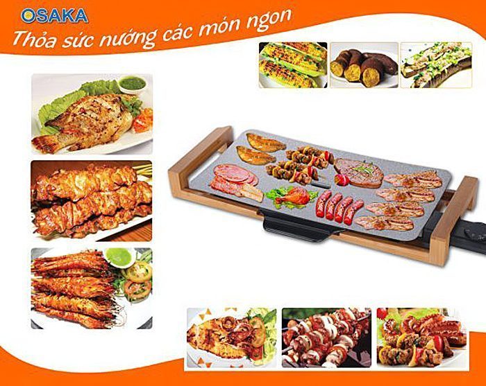 Vỉ nướng điện chống dính Osaka EG-06  - Hàng chính hãng