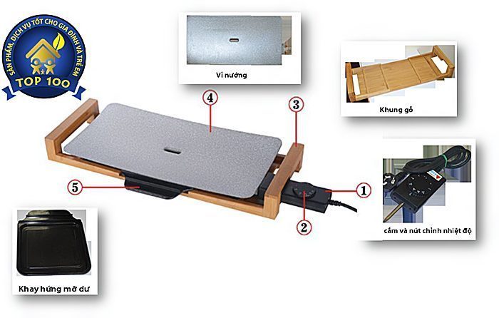 Vỉ nướng điện chống dính Osaka EG-06  - Hàng chính hãng