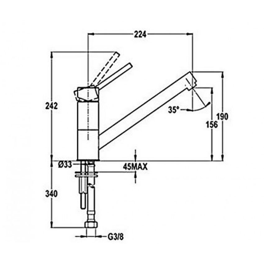 Vòi rửa Teka AUK 913 MB - Hàng chính hãng