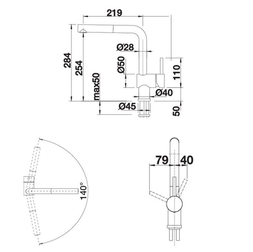 Vòi rửa bát Hafele BLANCOLINUS-S 565.68.650 - Hàng chính hãng