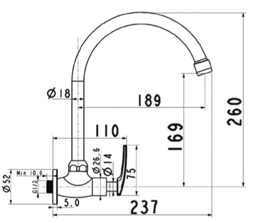 Vòi rửa bát nước lạnh American Standard A-7116J  - Hàng chính hãng