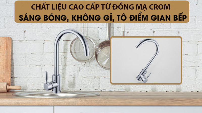 Vòi rửa chén nóng lạnh Eurosun S-K025 - Hàng chính hãng