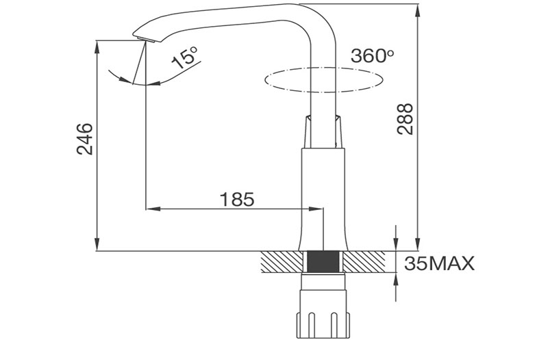 Vòi rửa chén nóng lạnh Malloca K290C - Hàng chính hãng