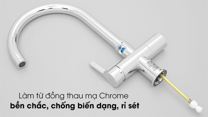 Vòi rửa chén nóng lạnh tăng áp đồng Malloca K150DW - Hàng chính hãng