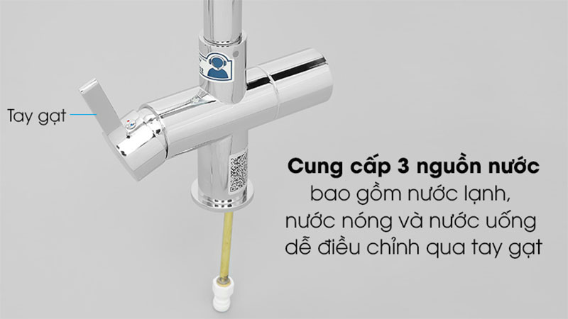 Vòi rửa chén nóng lạnh tăng áp đồng Malloca K150DW - Hàng chính hãng