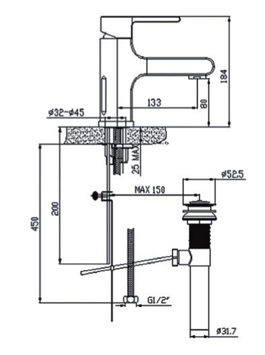 Vòi rửa mặt nóng lạnh American Standard WF-2901 - Hàng chính hãng