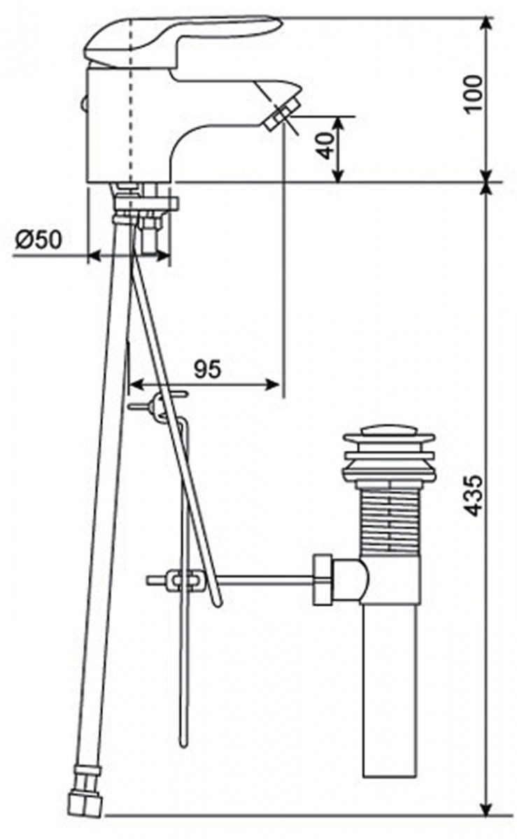 Vòi rửa mặt nóng lạnh American Standard WF-3701  - Hàng chính hãng