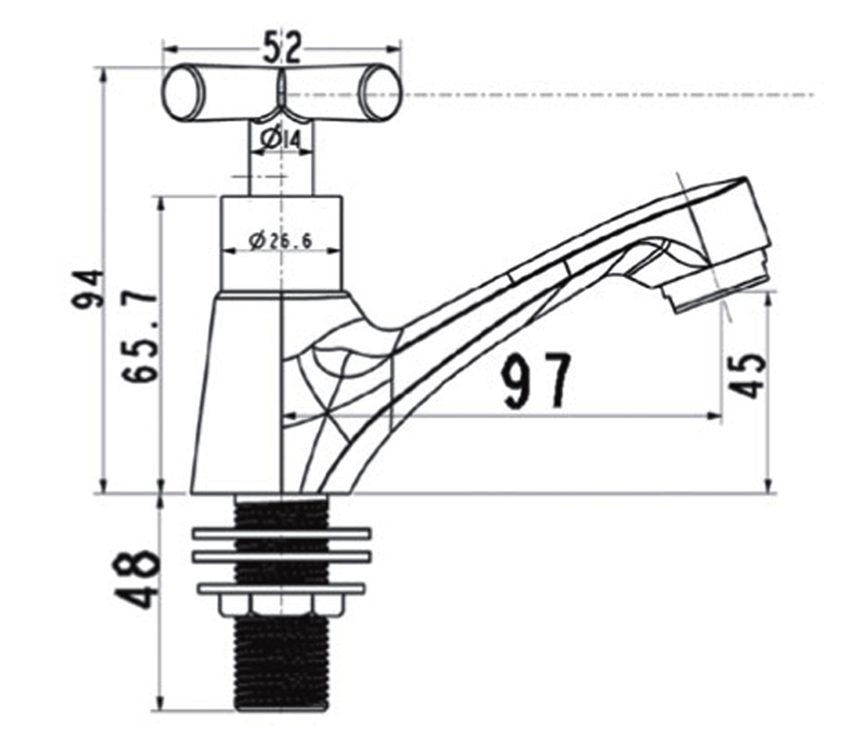 Vòi rửa mặt nước lạnh American Standard  A-7007C - Hàng chính hãng