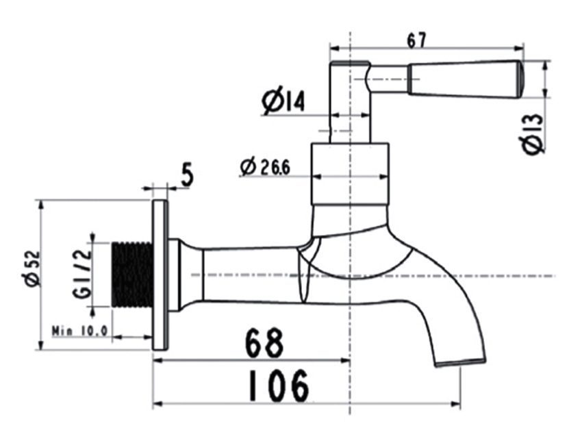 Vòi rửa nước lạnh American Standard A-7200C - Hàng chính hãng