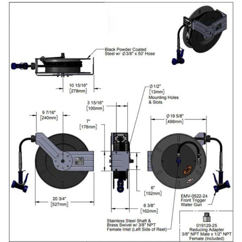Vòi xịt sàn T&S 5HR-242-12-A - Hàng chính hãng